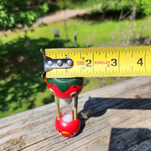 Vintage Hand-Painted Anthopormortic Strawberry/ Tomato Sand Timer Egg Timer - Picture 4 of 9